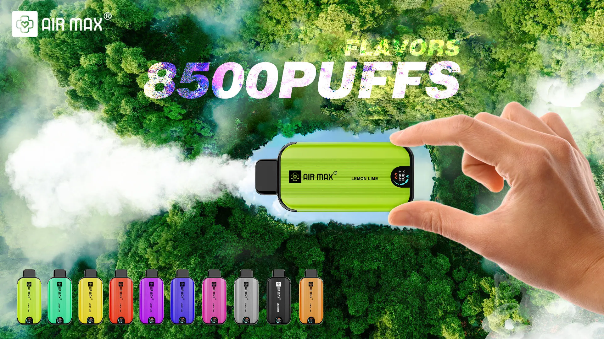 Air Max Dual Mesh 8500 Puffs Disposable Vape With Display Screen (4)ze7
