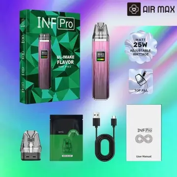 AirMax 2ml Refillable Replaceable Vape with Airflow Control RGB Display Screen Electronic Cigarette Wholesale Market E Cigarette Kit