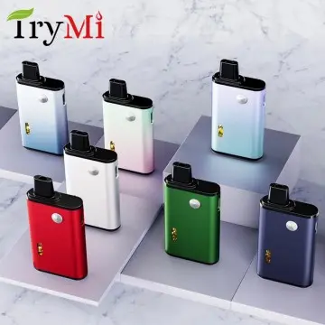 TryMi 3ml Box Vape, Green light 2.5V/ Blue Light 3.0V/Red Light 3.5V Adjustable Voltage, Long-Lasting Battery and Fast Charging